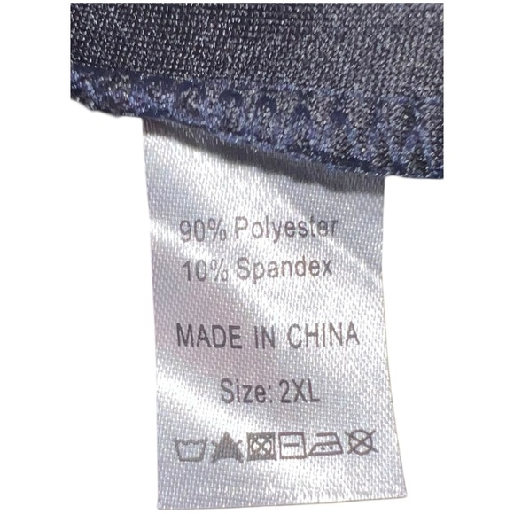 KYOYO 2PC Colorblock Lounge Set Navy Light Blue Long Sleeve Top & Shorts 2XL NWT - Picture 12 of 14